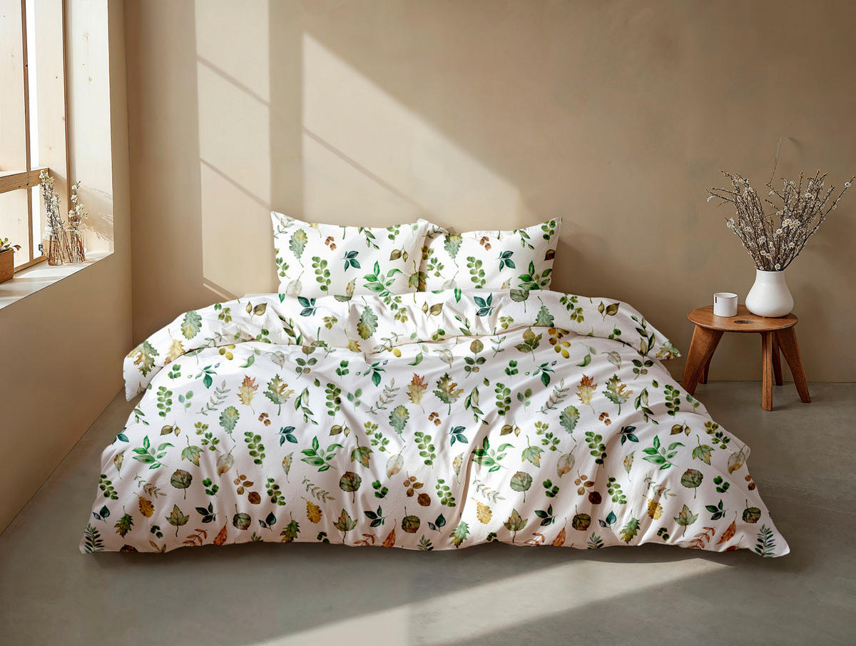 BETTWÄSCHE Zohome-Amara Flanell 155/220 cm  - Weiß, Basics, Textil (155/220cm)