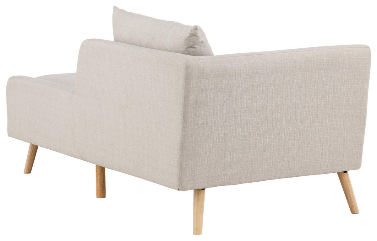 RÉCAMIERE in Leinenoptik Beige  - Beige, Design, Holz/Textil (174/80/93cm) - Livetastic