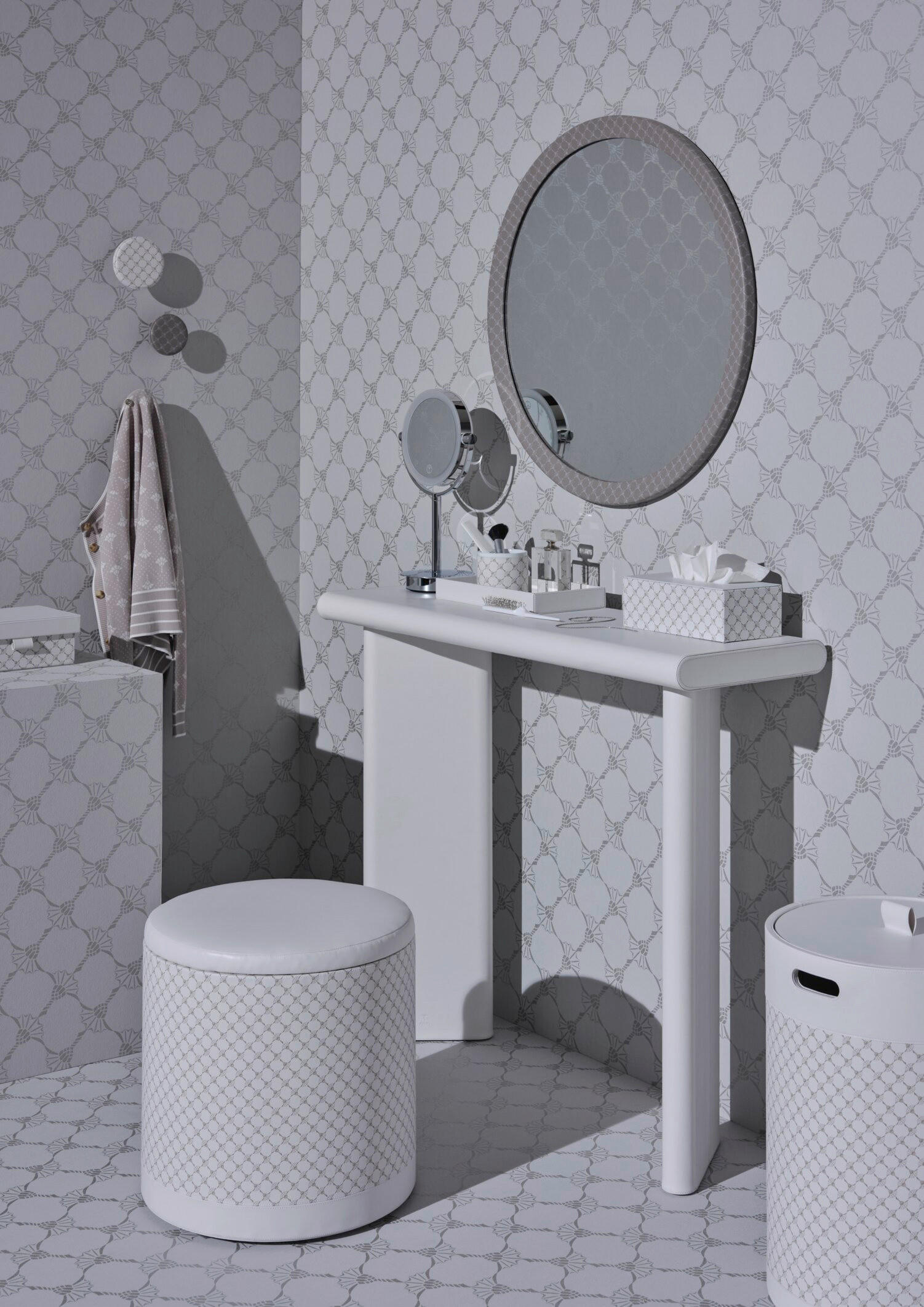 KONSOLENTISCH in Textil 100/32,5/77 cm   - Weiss, Modern, Textil (100/32,5/77cm) - Joop!