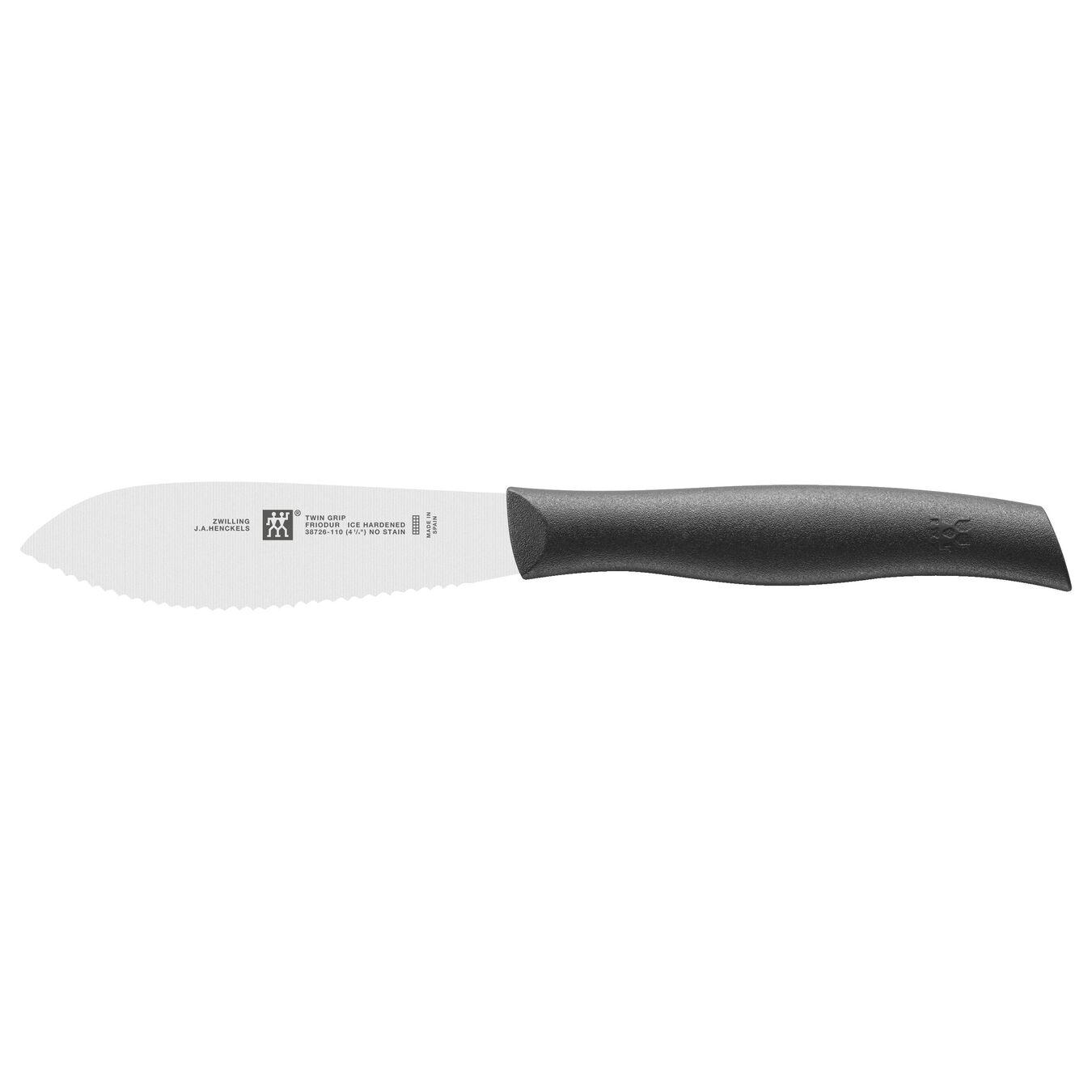 BRÖTCHENMESSER Edelstahl 1 cm - Edelstahlfarben/Schwarz, Basics, Kunststoff/Metall (1cm) - Zwilling