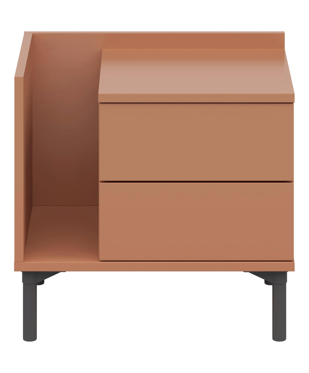 NACHTKÄSTCHEN 50/48/38 cm  in Sahara  - Graphitfarben/Sahara, Design, Holzwerkstoff/Kunststoff (50/48/38cm) - Lomoco