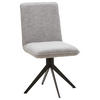 STUHL Webstoff Hellgrau, Schwarz  - Hellgrau/Schwarz, Design, Textil/Metall (46,5/87/64cm) - Voleo