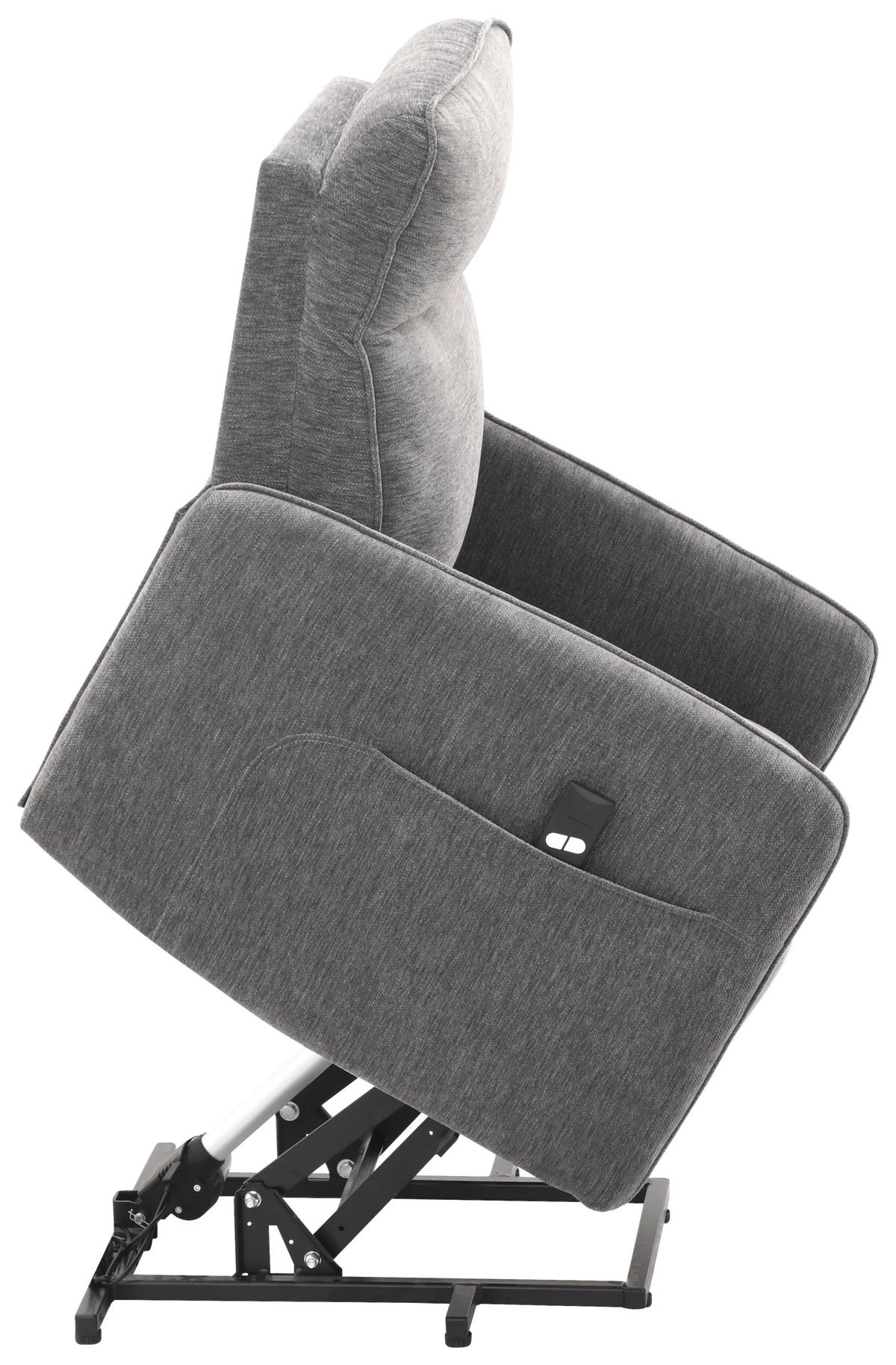 RELAXSESSEL Leinenoptik    - Schwarz/Grau, Design, Textil/Metall (74/101/92cm) - Carryhome