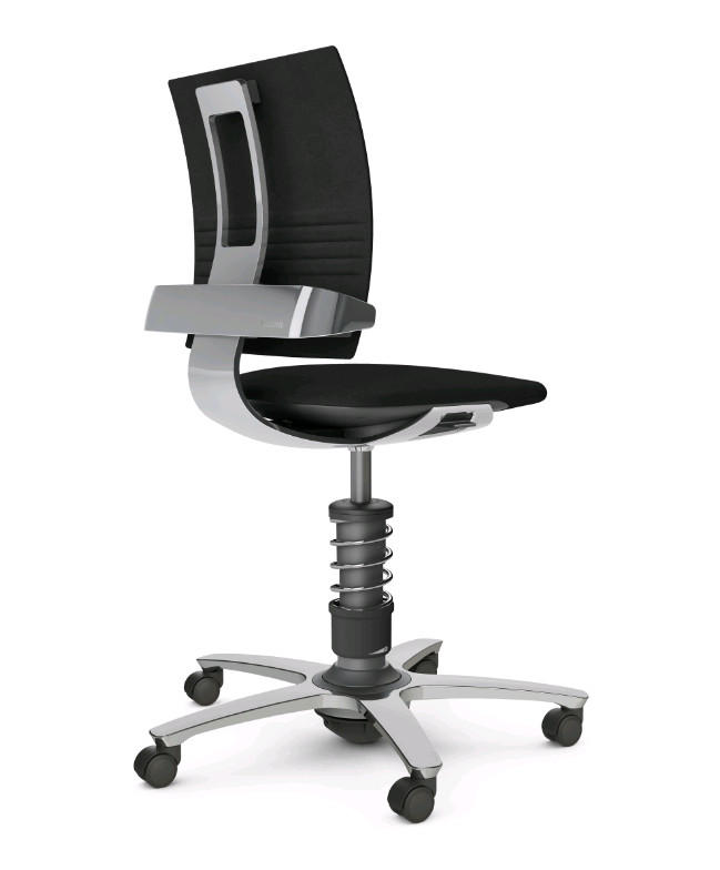 Thumbnail - Aeris Drehstuhl, Schwarz, Metall, Textil, Drehkreuz, 70x70x117 cm, Made in Germany, Stoffauswahl, Sitzfläche 360° drehba...