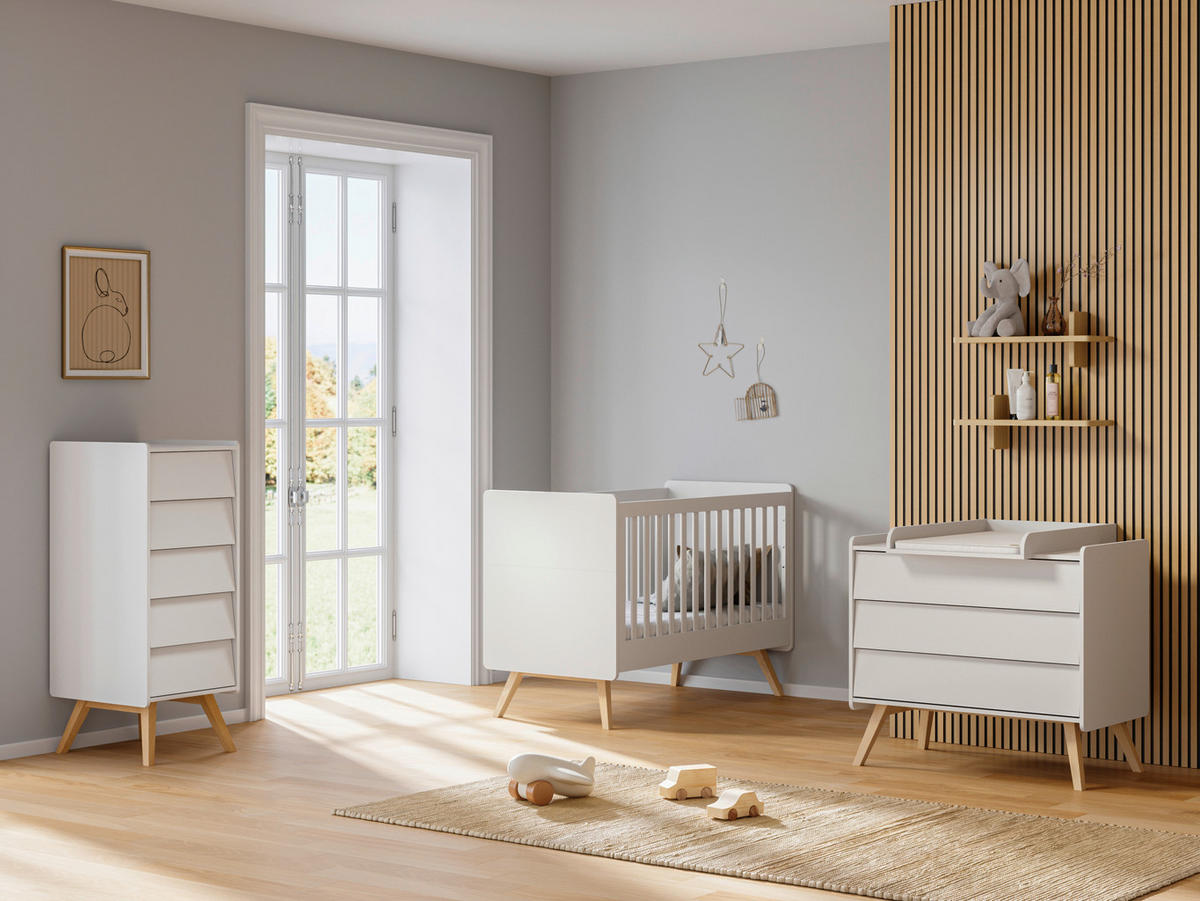 KOMMODE  in 99,8/89,7/58,4 cm  - Eichefarben/Weiß, MODERN, Holz/Holzwerkstoff (99,8/89,7/58,4cm) - MID.YOU