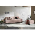 BIGSOFA Cord Rosa  - Schwarz/Rosa, MODERN, Kunststoff/Textil (278/93/112cm) - Carryhome