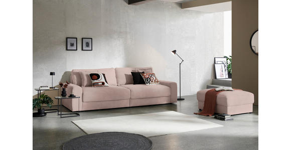 BIGSOFA Cord Rosa  - Schwarz/Rosa, MODERN, Kunststoff/Textil (278/93/112cm) - Carryhome