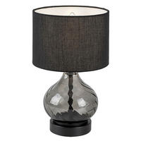 SVJETILJKA STOLNA Pirelo  - crna, Design, staklo/tekstil (20/33cm)