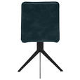 STUHL  in Stahl Lederlook Metall, Textil  - Petrol/Schwarz, Design, Textil/Metall (46,5/87/64cm) - Voleo