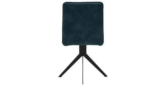 STUHL Lederlook Schwarz, Dunkelgrau - Dunkelgrau/Schwarz, Design, Textil/Metall (46,5/87/64cm) - Voleo