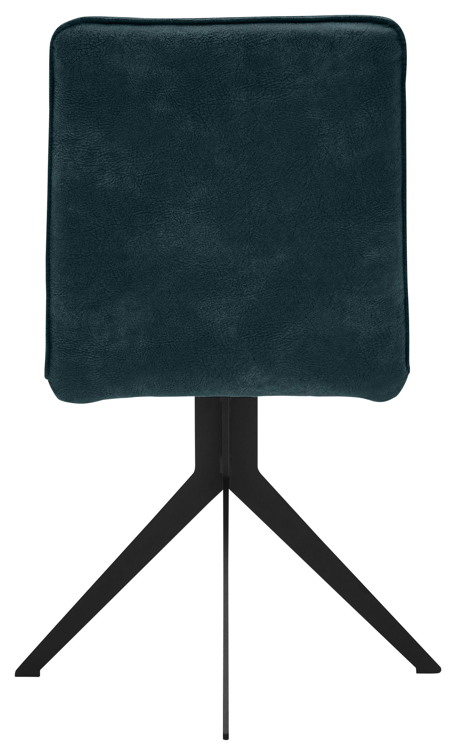 STUHL  in Stahl Lederlook Metall, Textil  - Dunkelgrau/Schwarz, Design, Textil/Metall (46,5/87/64cm) - Voleo