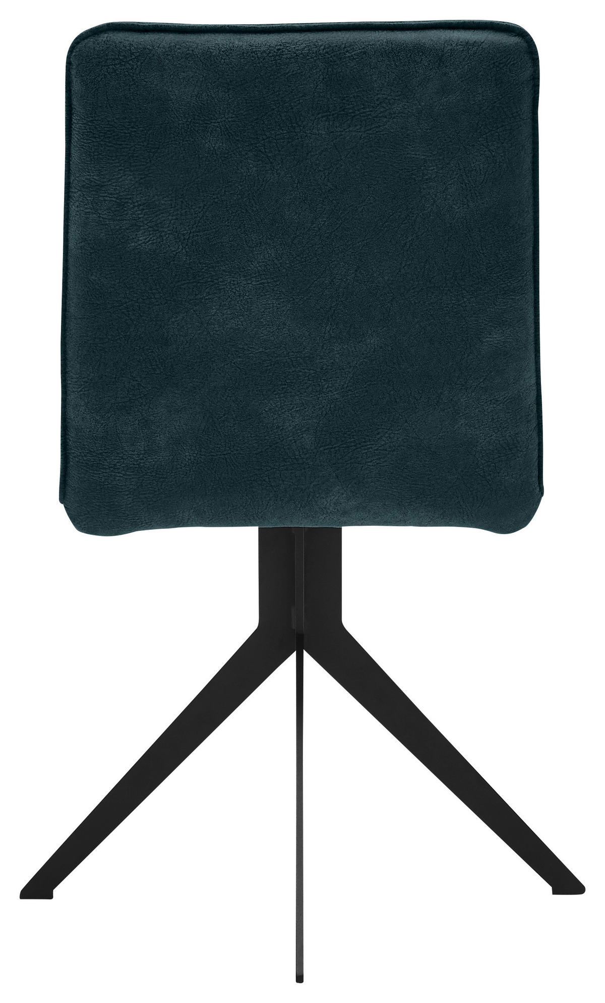 STUHL  in Stahl Lederlook Textil, Metall  - Dunkelgrau/Schwarz, Design, Textil/Metall (46,5/87/64cm) - Voleo