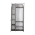 GARDEROBENSCHRANK 84/200/40 cm  - Chromfarben/Eichefarben, Basics, Holzwerkstoff/Metall (84/200/40cm) - Carryhome