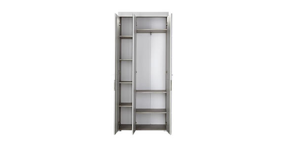 GARDEROBENSCHRANK 84/200/40 cm - Chromfarben/Eichefarben, Basics, Holzwerkstoff/Metall (84/200/40cm) - Carryhome