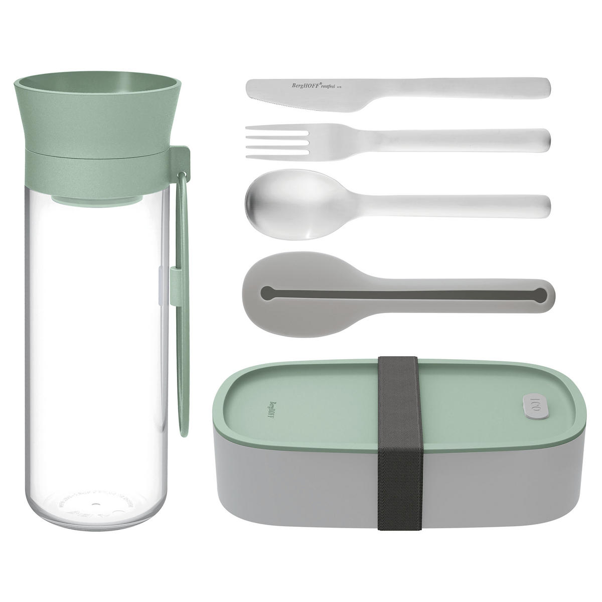 POSODA ZA KOSILO          - pastelno zelena, Basics, kovina/umetna masa (26,50/25,30/10,10cm) - BergHOFF