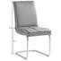 SCHWINGSTUHL Echtleder Grau, Silberfarben - Beige/Silberfarben, Design, Leder/Metall (45/94/66cm) - MODERANO
