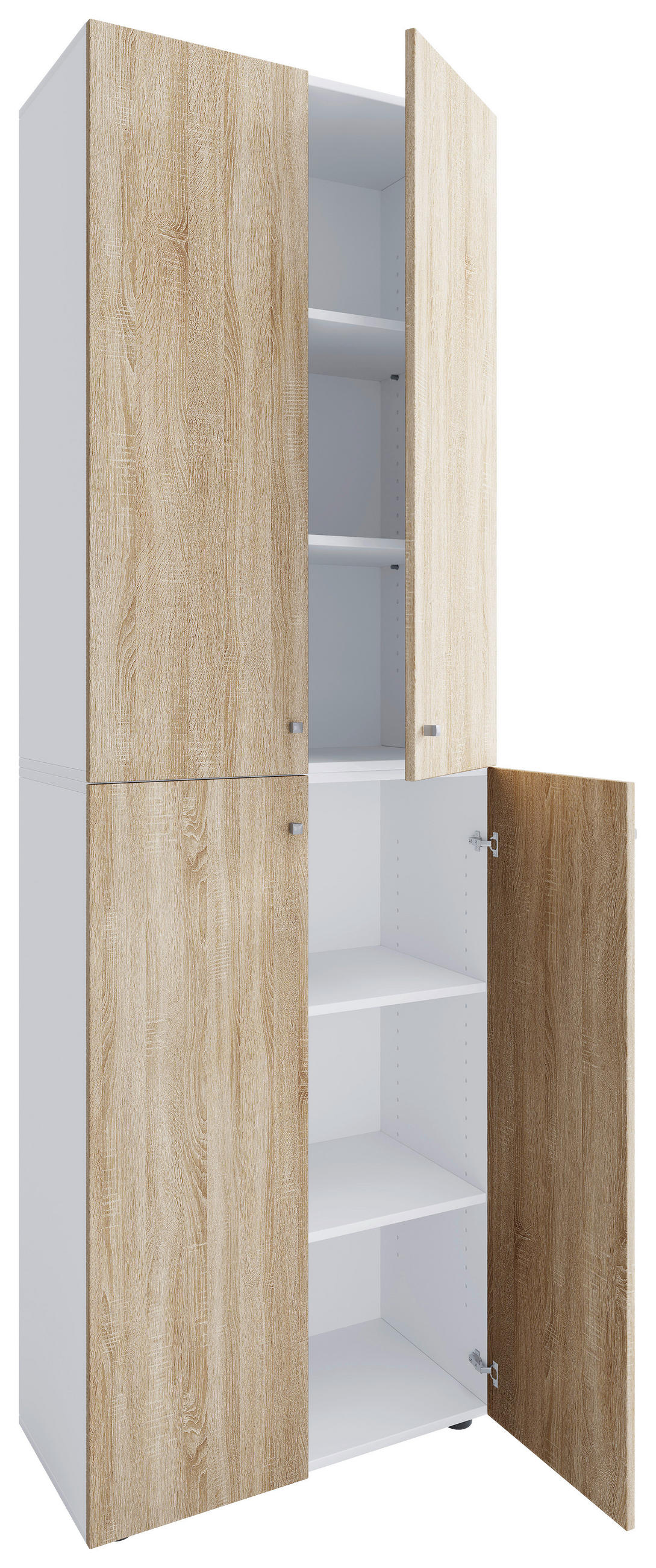 SKOSKÅP Lona i 70/220/40 cm vit, Sonoma ek 220/70/40 cm