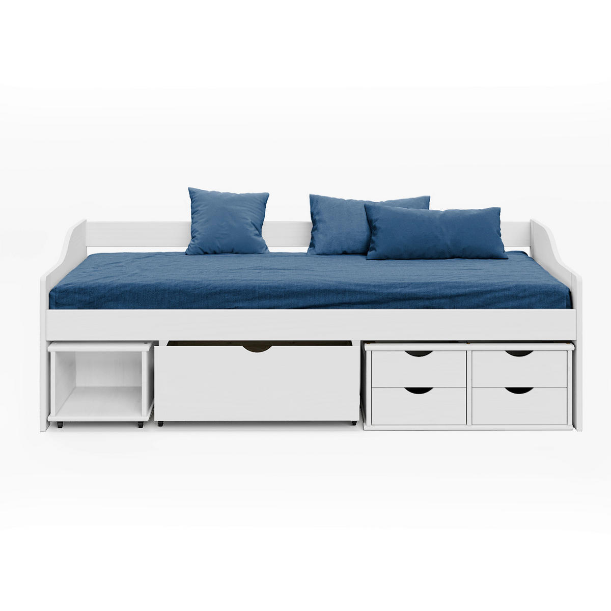 BETT 90/200 cm  in Weiß  - Weiß, Basics, Holz (90/200cm) - Livetastic