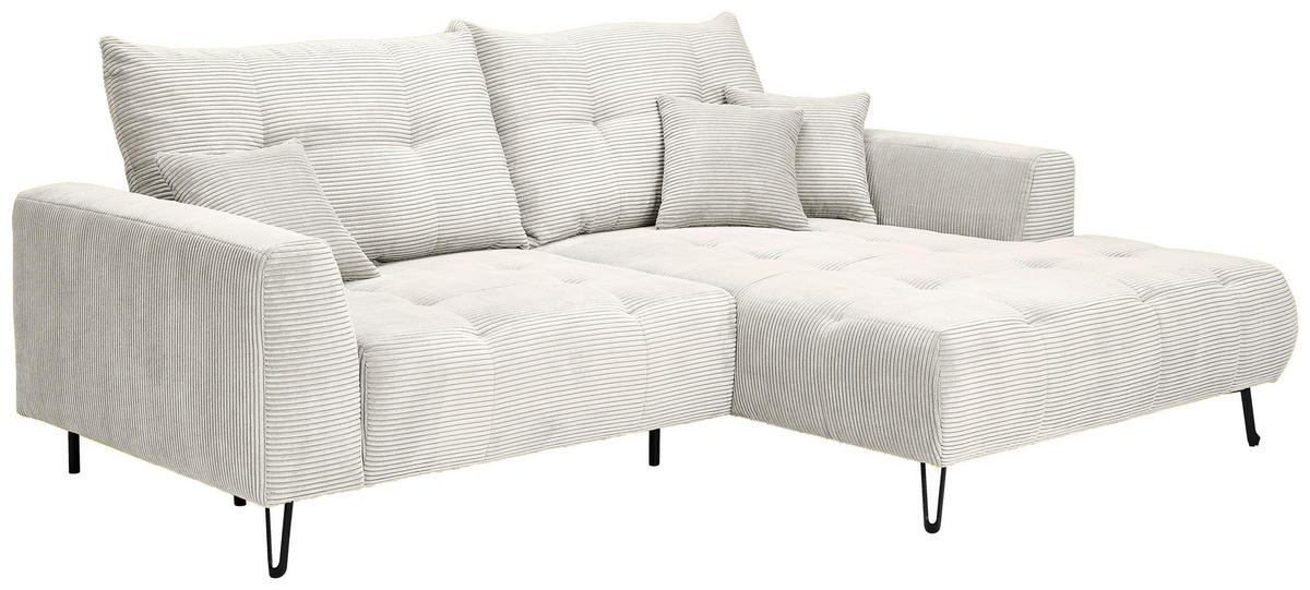 UGAONA GARNITURA prirodna boja  - prirodna boja/crna, Konvencionalno, tekstil/metal (250/185cm) - Carryhome