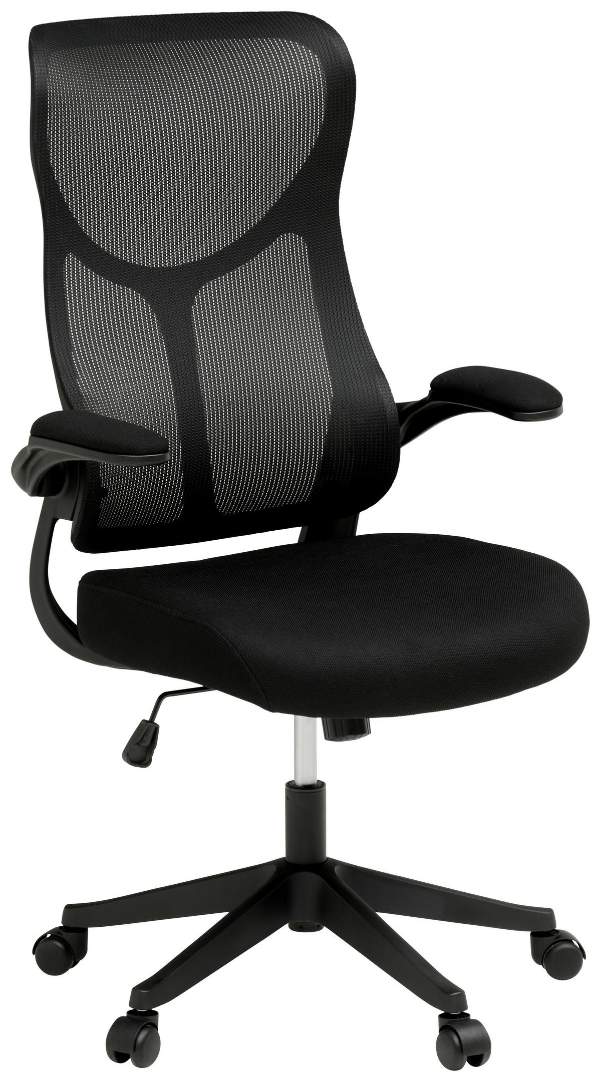 DREHSTUHL  in Netzbespannung Schwarz  - Schwarz, MODERN, Holz/Kunststoff (65/108/116/66cm) - MID.YOU