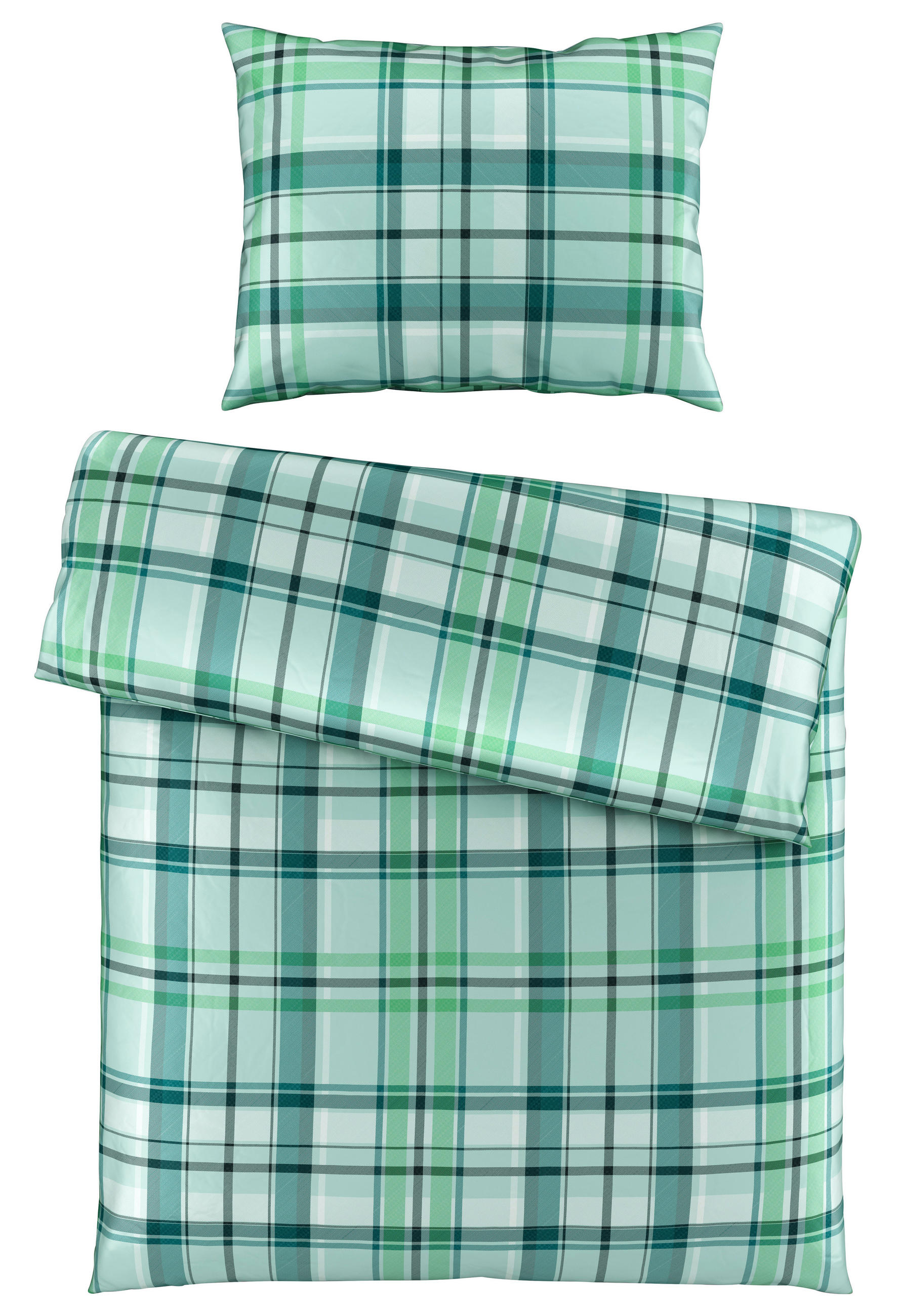 POSTELJNINA KATE 140/200 cm saten metino zelena  - metino zelena, Konvencionalno, tekstil (140/200cm) - Esposa