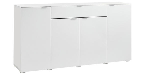 SIDEBOARD 180/92/42 cm in Weiß - Chromfarben/Weiß, Design, Glas/Holzwerkstoff (180/92/42cm) - Novel