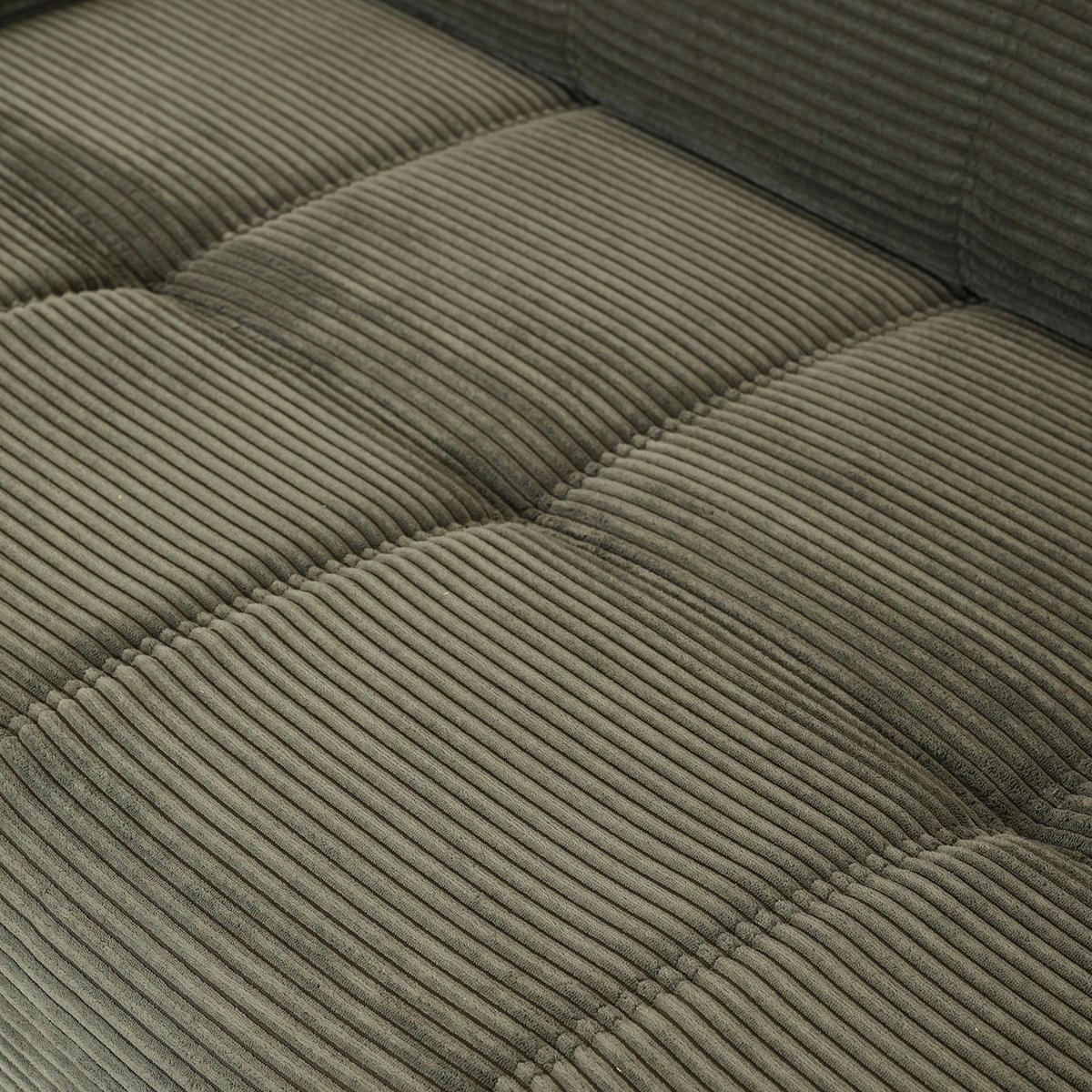 ECKSOFA in Cord Dunkelgrün  - Dunkelgrün/Schwarz, Konventionell, Textil/Metall (295/165cm) - Carryhome
