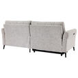 ECKSOFA  in Webstoff Grau  220/156 cm  - Grau/Nickelfarben, Design, Textil/Metall (220/156cm) - Carryhome
