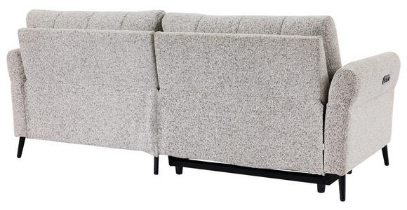 ECKSOFA  in Webstoff Grau  220/156 cm  - Grau/Nickelfarben, Design, Textil/Metall (220/156cm) - Carryhome
