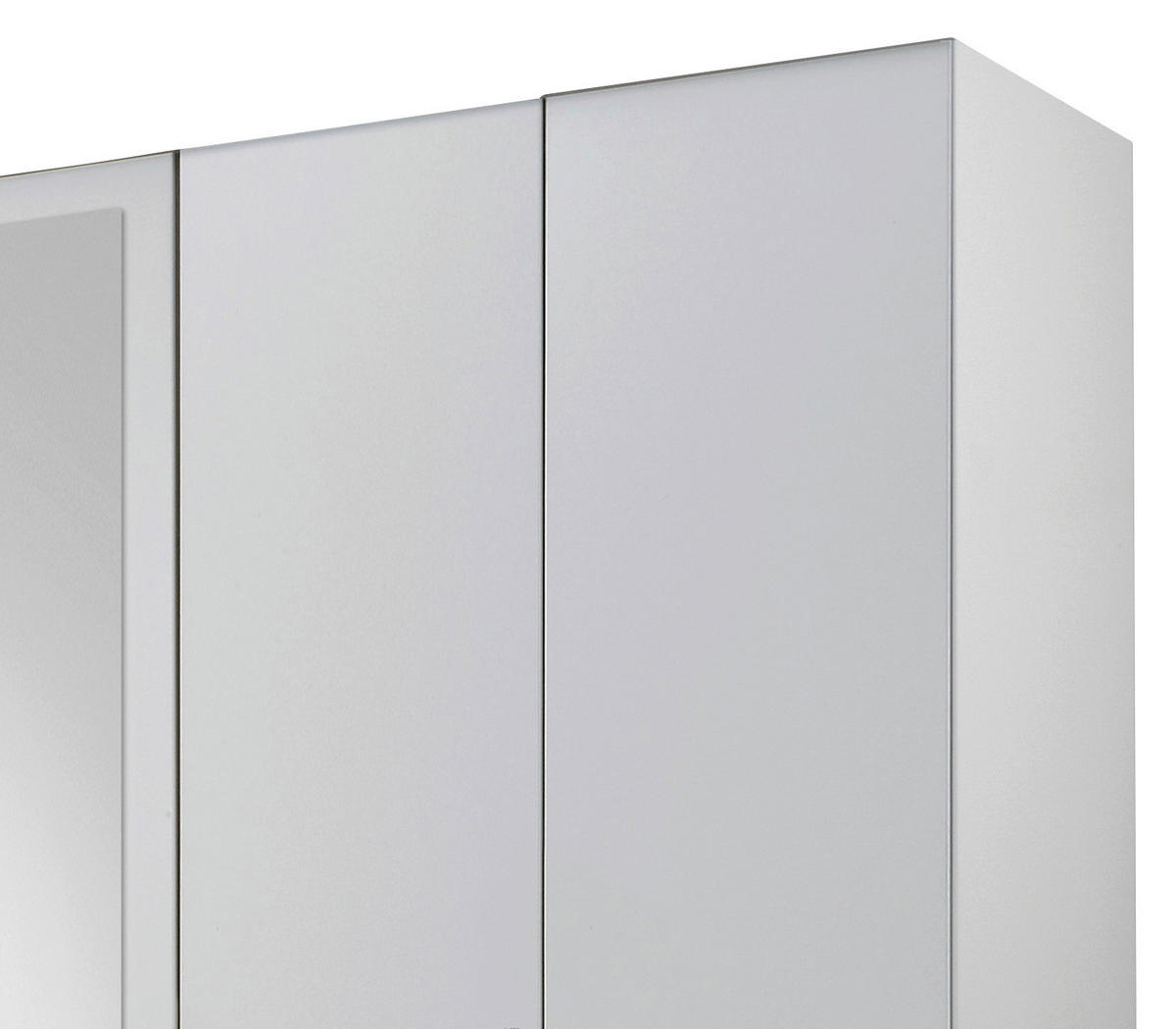 ŠATNÍ SKŘÍŇ SE ZRCADLEM, bílá, 225/210/58 cm - bílá/barvy stříbra, Design, kompozitní dřevo/plast (225/210/58cm) - MID.YOU