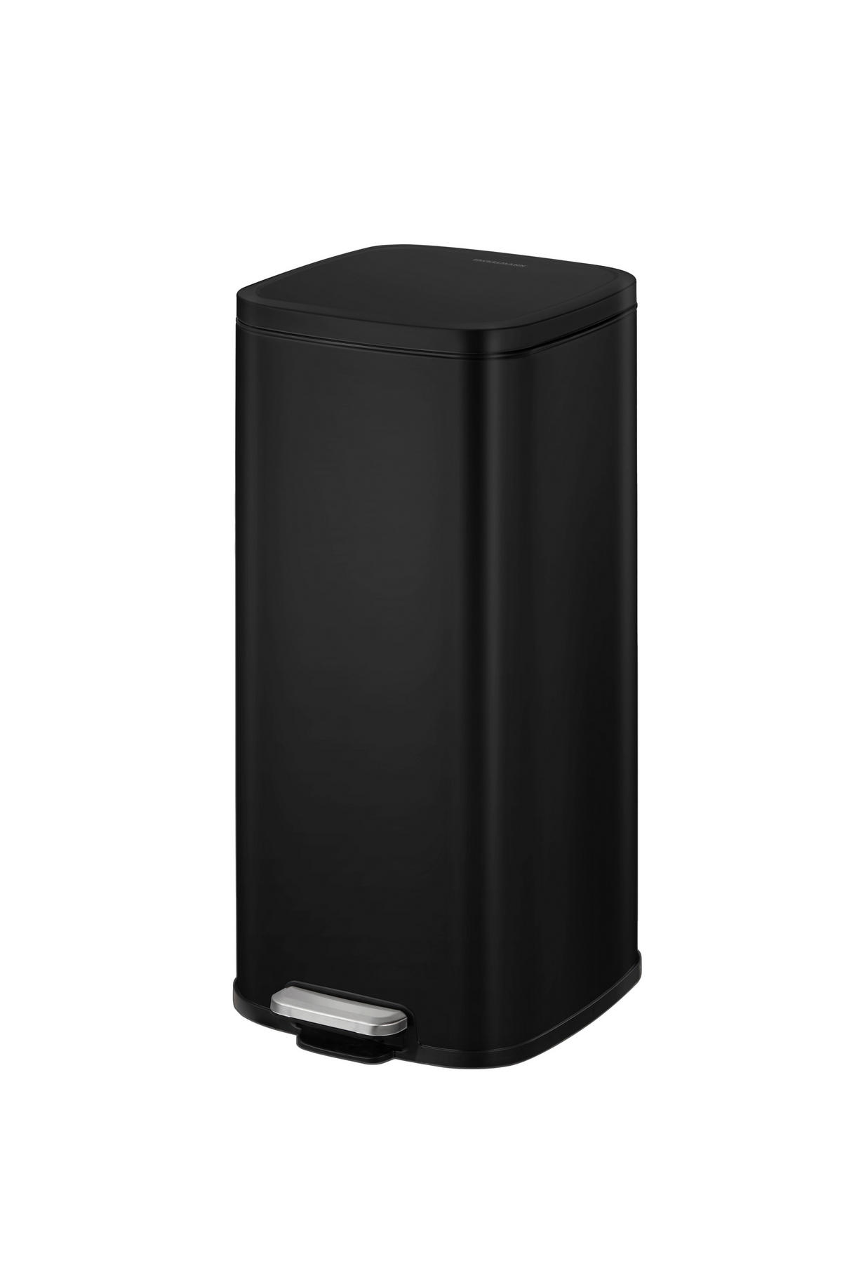 ABFALLEIMER London 20 L  - Anthrazit/Schwarz, Basics, Kunststoff (35/29/44cm) - Fackelmann