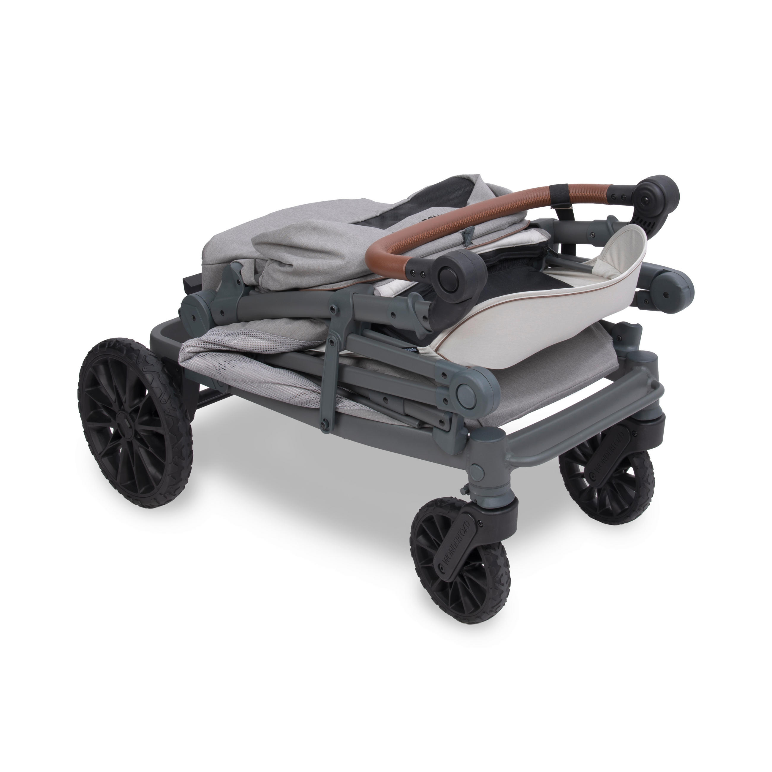 BOLLERWAGEN L2 Series 2 Seater Wagon Grau 135/67/120 cm  - Grau, Basics, Metall (135/67/120cm) - WONDERFOLD