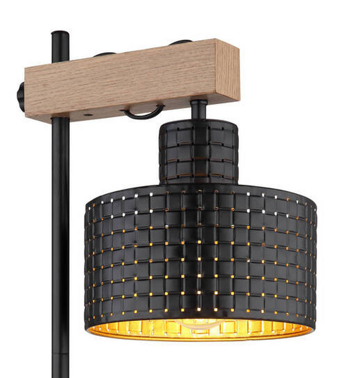 BORDSLAMPA Rielly 31/18/55 cm   - svart/mörkbrun, Design, metall/trämaterial (31/18/55cm) - Globo