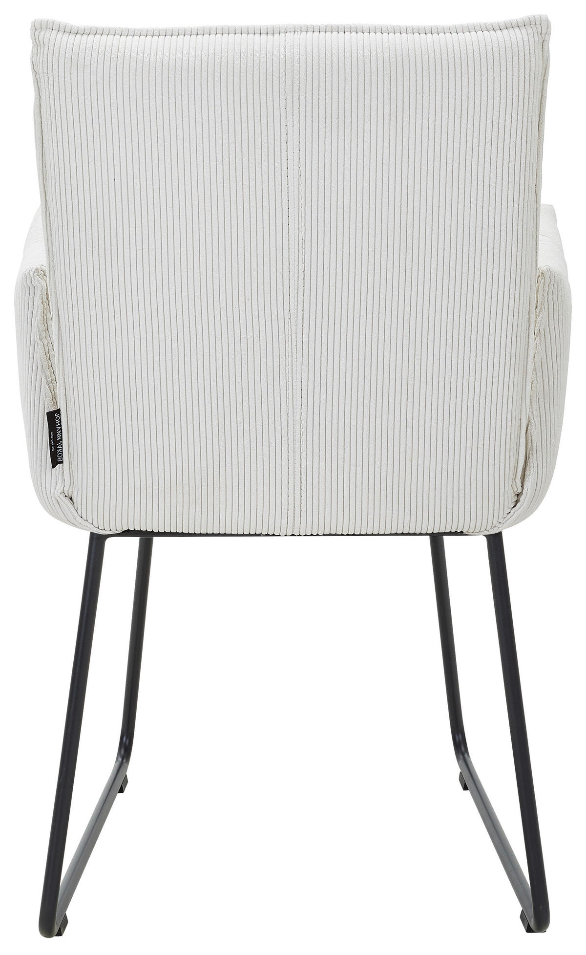 ARMLEHNSTUHL  in Eisen Feincord  - Creme/Schwarz, Design, Textil/Metall (59/87/62cm) - Johann Jakob