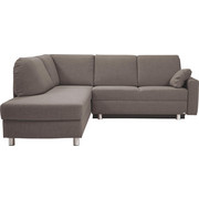 WOHNLANDSCHAFT in Textil Schlammfarben - Schlammfarben/Alufarben, KONVENTIONELL, Textil/Metall (208/226cm) - Sedda