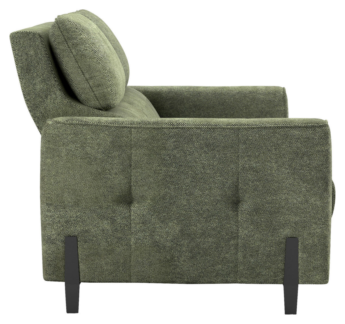 2-SITZER-SOFA Plüsch Dunkelgrün  - Dunkelgrün/Schwarz, Design, Textil/Metall (149/91/101cm) - Stylife