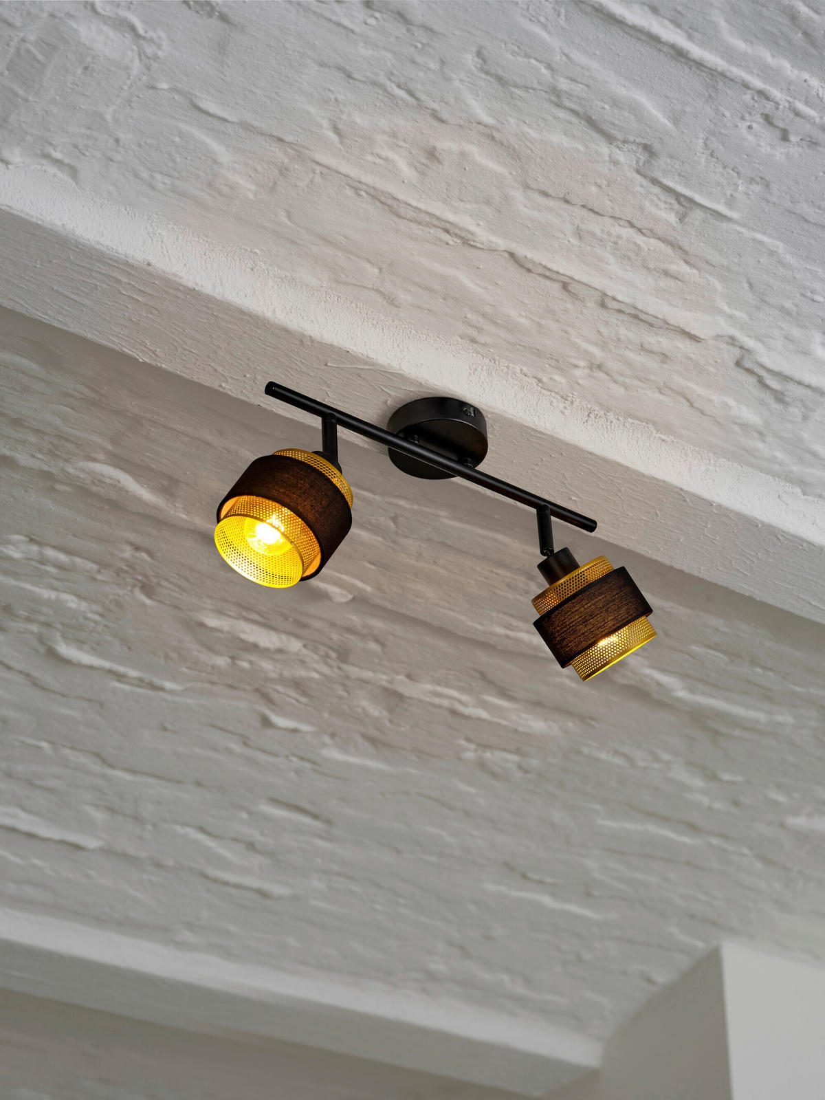 LED-STRAHLER 36/12/22,5 cm   - Goldfarben/Schwarz, Basics, Textil/Metall (36/12/22,5cm) - Osram