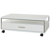 COUCHTISCH in Metall, Holzwerkstoff 115/70/40 cm  - Silberfarben/Weiß, Design, Holzwerkstoff/Kunststoff (115/70/40cm) - Livetastic
