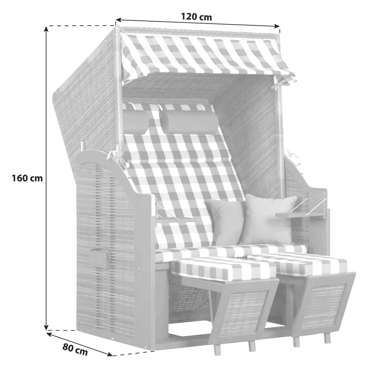 STRANDKORB - Basics, Holz (120/160/80cm) - Gardenson