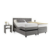BOXSPRINGBETT 180/200 cm in Grau - Schwarz/Grau, Design, Kunststoff/Textil (180/200cm) - Ruf