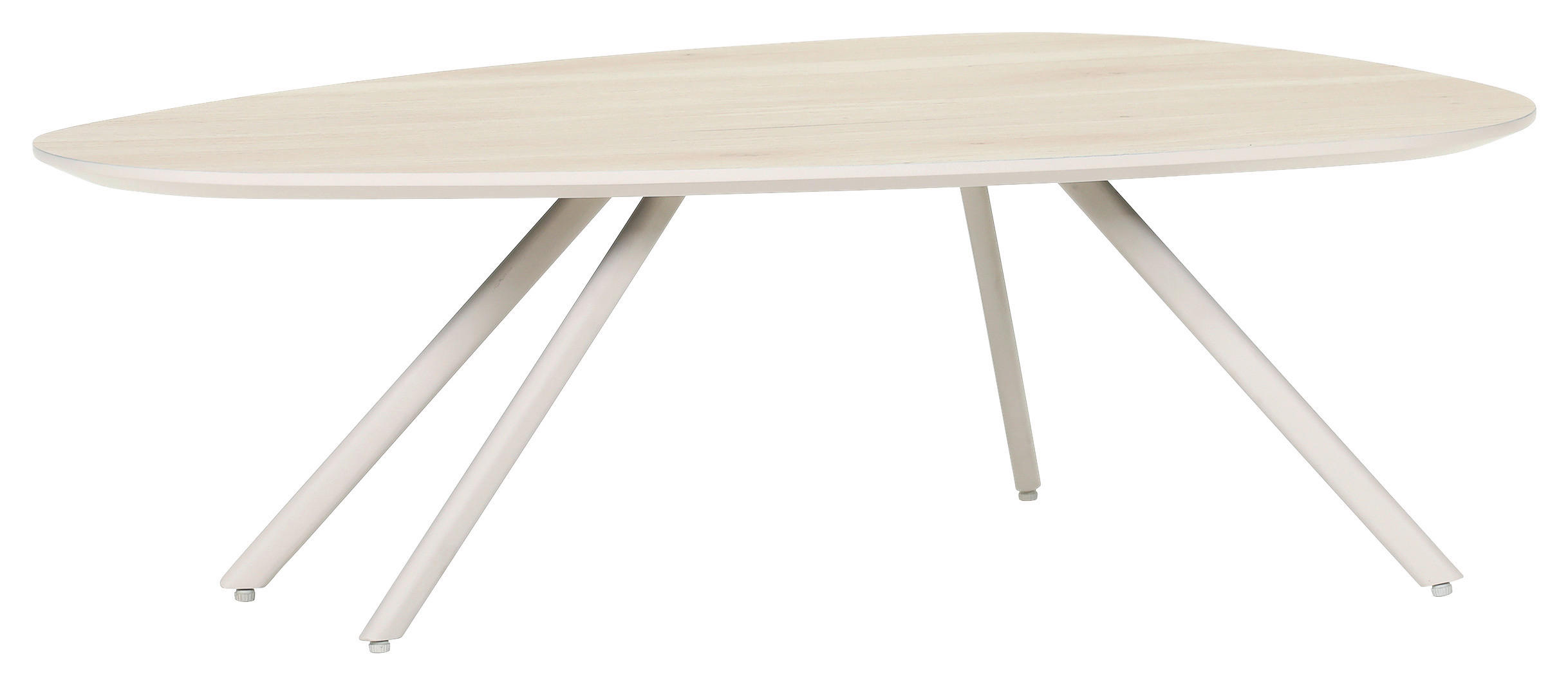 Carryhome Beistelltisch Creme, Eiche 100x32x60 cm