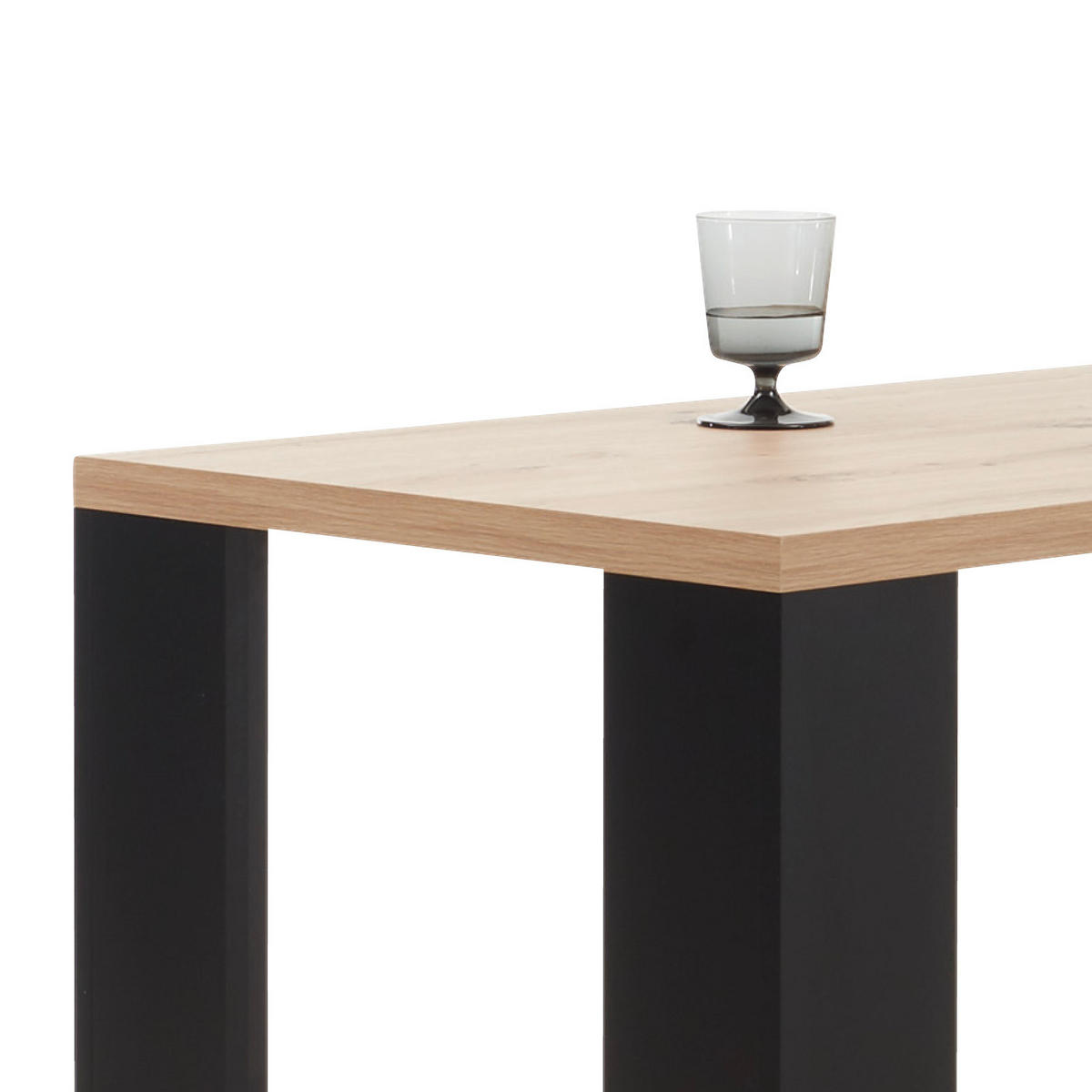 BARTISCH in Holzwerkstoff 120/50/101 cm   - Eichefarben/Schwarz, Natur, Holzwerkstoff (120/50/101cm) - MID.YOU