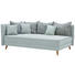 LIEGE in Textil Grau, Hellblau - Grau/Hellblau, MODERN, Holz/Textil (210/84/130cm) - Joka LIEGE in Textil Grau, Hellblau - Grau/Hellblau, MODERN, Holz/Textil (210/84/130cm) - Joka