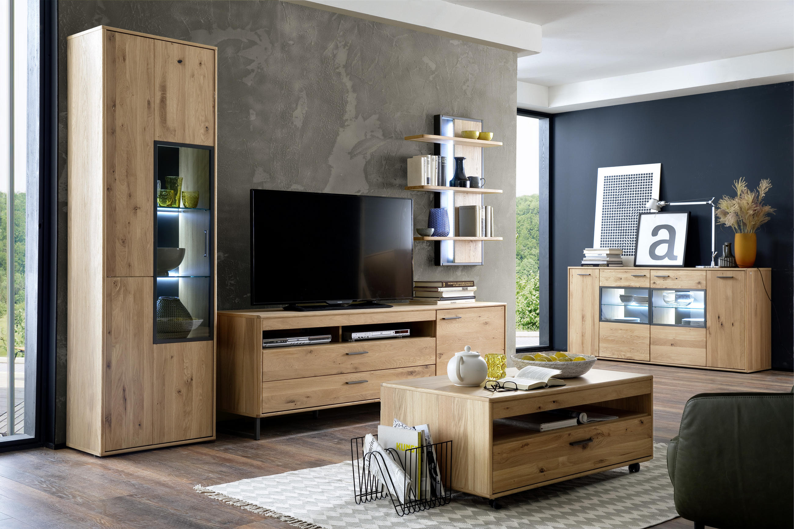 SOFFBORD i trä, trämaterial 115/65/45 cm  - svart/ekfärgad, Design, metall/trämaterial (115/65/45cm) - Livetastic