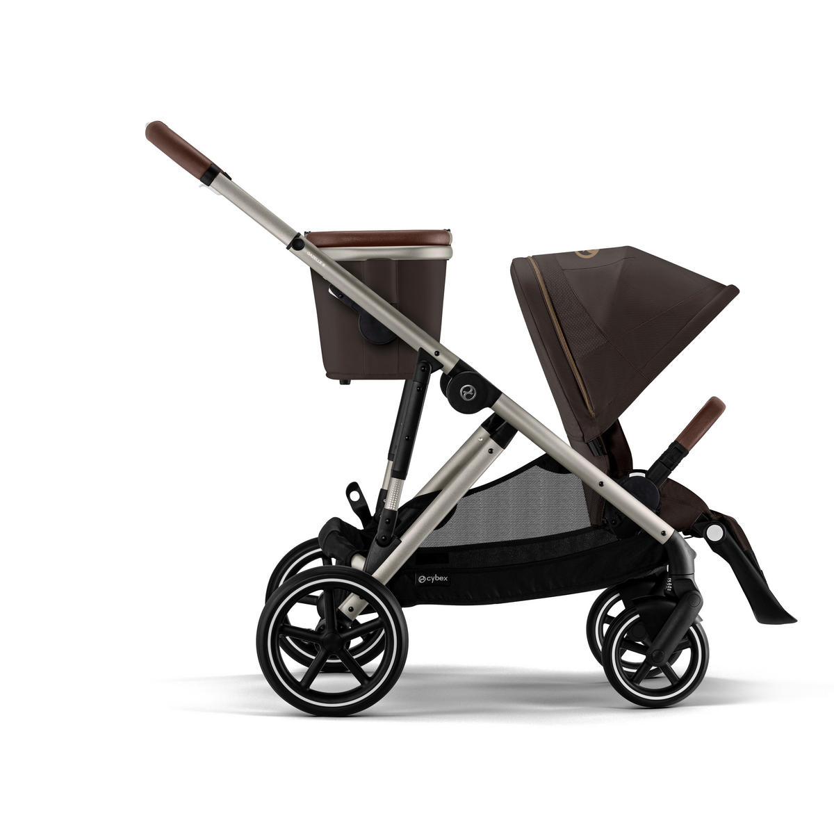 KINDERWAGEN Gazelle S  - Taupe/Dunkelbraun, Basics, Metall (107,5/66/110cm) - cybex GOLD