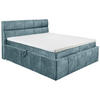 BOXBETT 180/200 cm  in Blau  - Blau/Schwarz, Konventionell, Kunststoff/Textil (180/200cm) - Modante