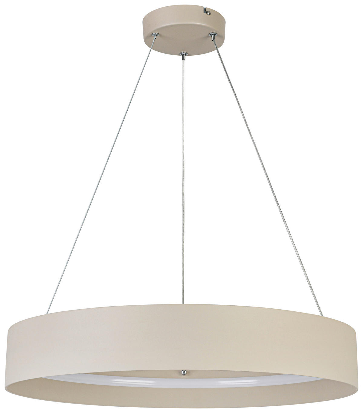 HÄNGELEUCHTE 58,4/120 cm   - Sandfarben/Weiß, Trend, Kunststoff/Metall (58,4/120cm) - Collet's Monde