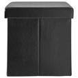 SITZBOX in Textil, Holzwerkstoff Schwarz  - Schwarz, Basics, Holzwerkstoff/Textil (38/38/38cm) - Carryhome