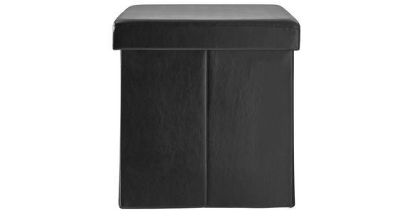 SITZBOX in Textil, Holzwerkstoff Schwarz  - Schwarz, Basics, Holzwerkstoff/Textil (38/38/38cm) - Carryhome