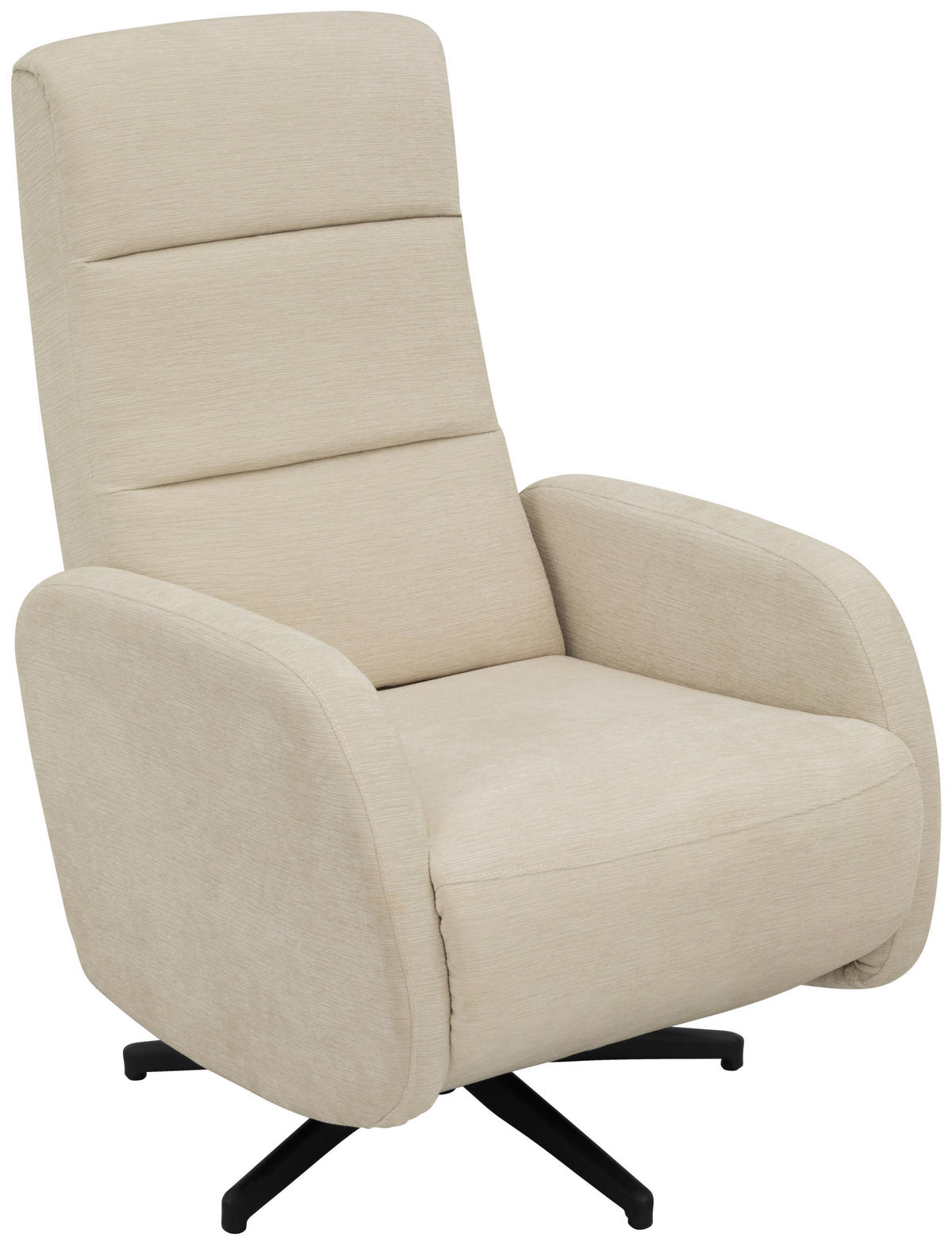 RELAXSESSEL Webstoff, Struktur    - Beige/Schwarz, MODERN, Textil/Metall (67/108/72/88/160cm) - MID.YOU